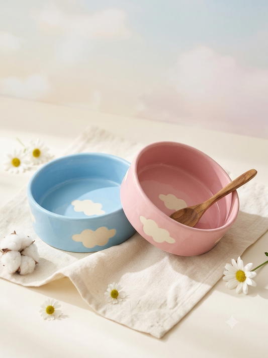 Sky & Cloud Ceramic Bowls
