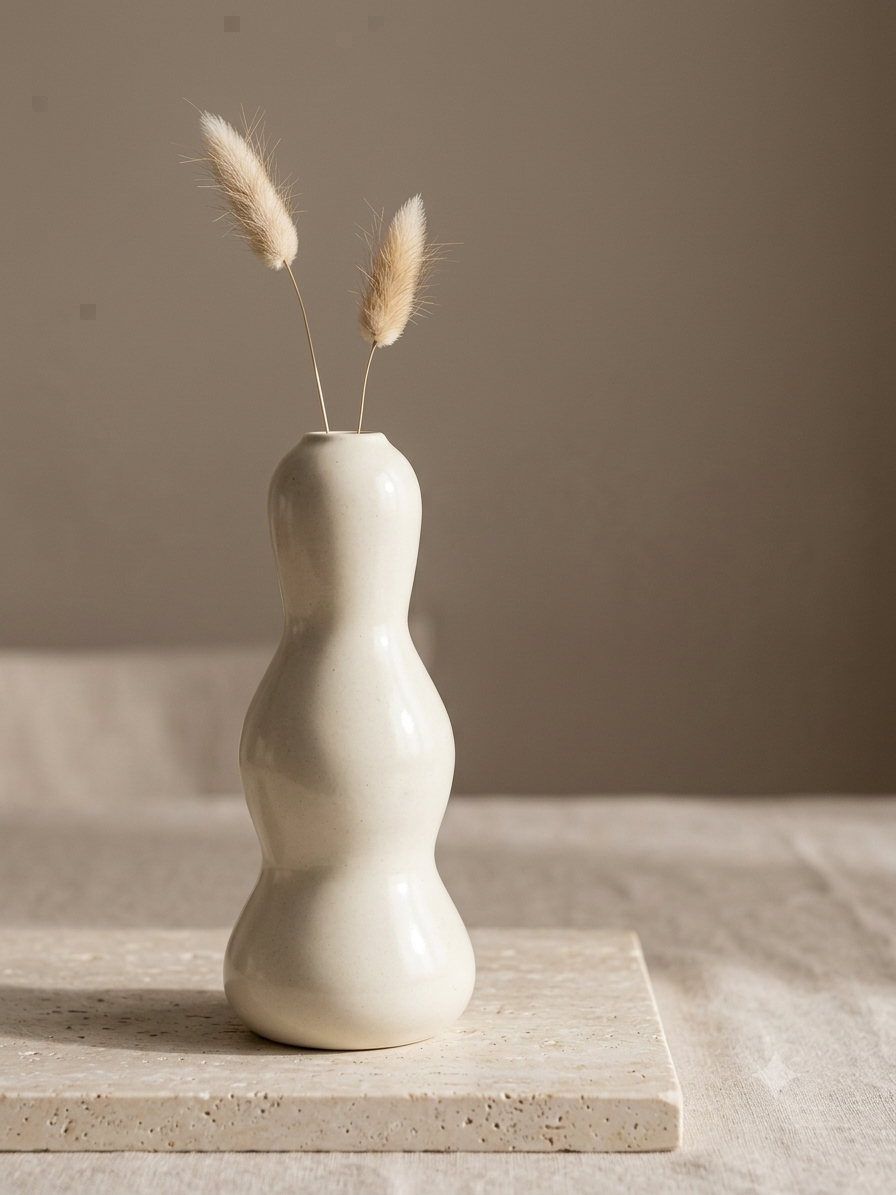Organic Double-Bulb Bud Vase