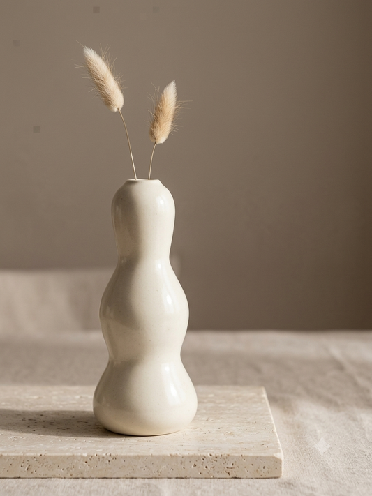 Organic Double-Bulb Bud Vase