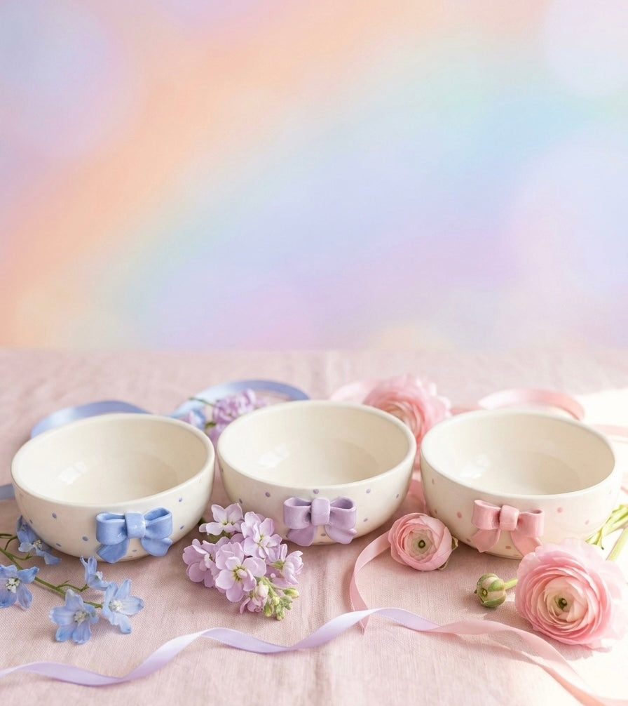 Pastel Bow Snack Bowl