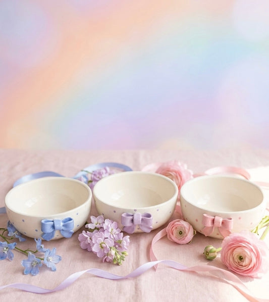 Pastel Bow Snack Bowl