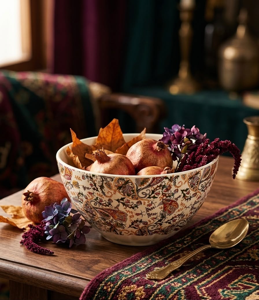 Kashmir Paisley Tapestry Bowl